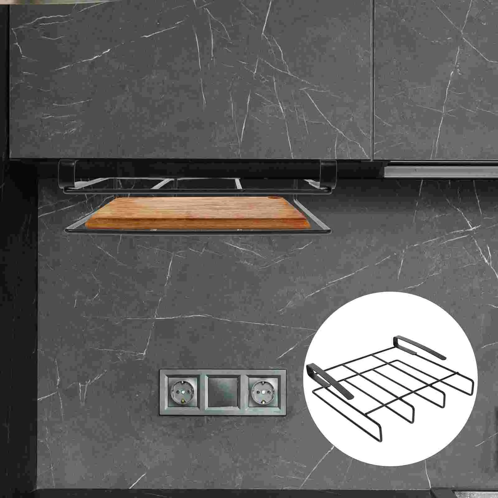 

Hanging Chopping Board Rack Metal Stand Cabinet Cutting Pan Lid Organizer Holder Stainless Steel Kitchen Essentials Accessories