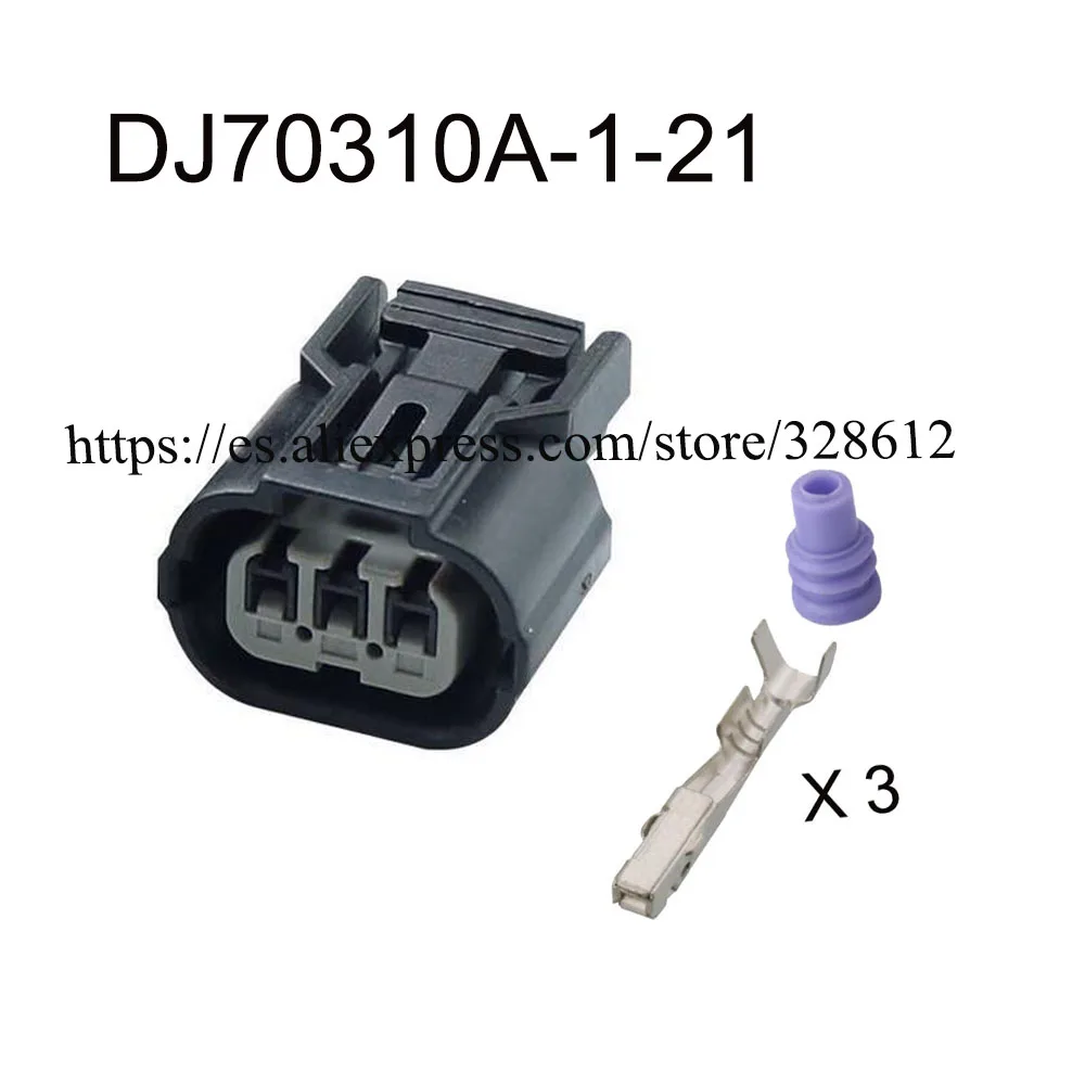 

100 компл. DJ70310A-1-21 автомобильный провод, женский кабель, водонепроницаемая оболочка, 3 контакта, фоторазъем, уплотнение клеммы
