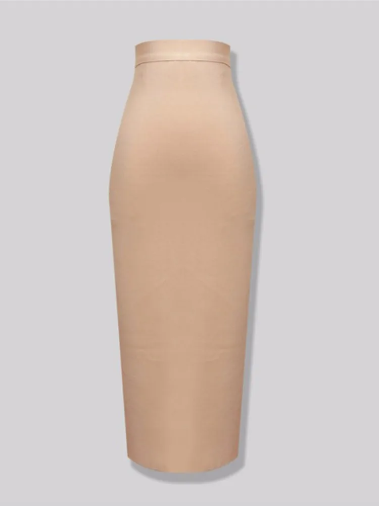 Falda de tubo elástica para mujer, falda Sexy de color rosa y amarillo, elegante, a la moda, 13 colores, 78cm