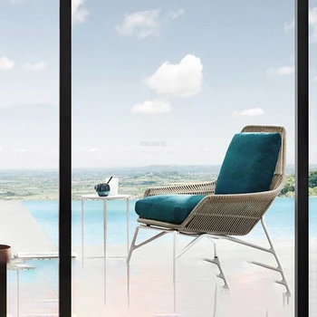 Nordic Rattan Living Room Chairs 1