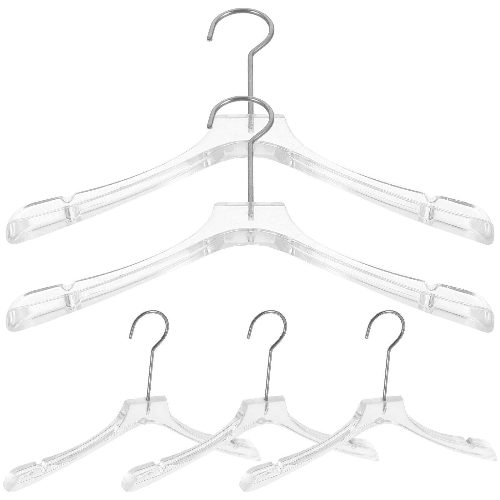 

5pcs Miniature Hangers Clothes Hangers Garment Hangers Mini Hangers for House