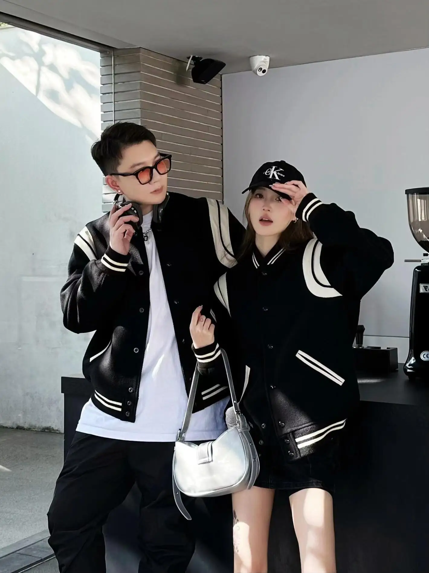 Американский контрастный цвет в стиле пэчворк пара бейсбольная форма верхняя