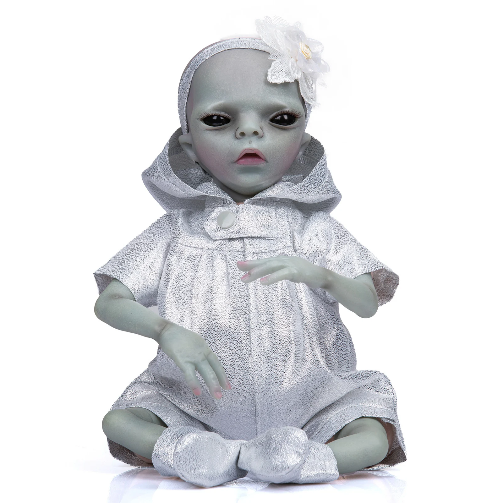 

Alien Realistic Reborn Baby Doll Realistic Hand-Detailed Painting Doll Full Body Silicone Vinyl Dolls Poseable Baby Dolls Toy 14