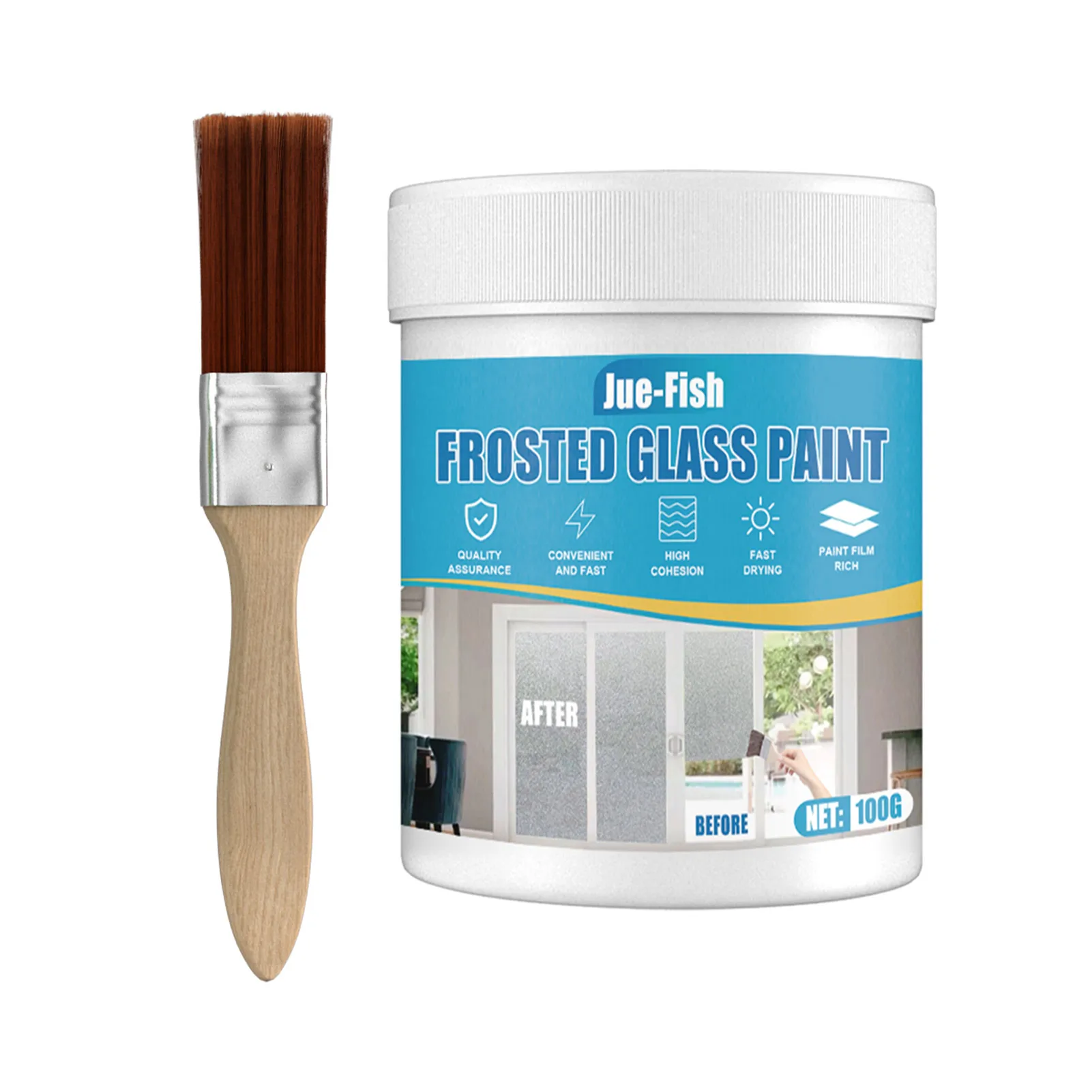 

Матовое стекло, краска-распылитель 100 г, кремовая краска и праймер для использования в помещении и на улице, сатиновое покрытие для морского ...