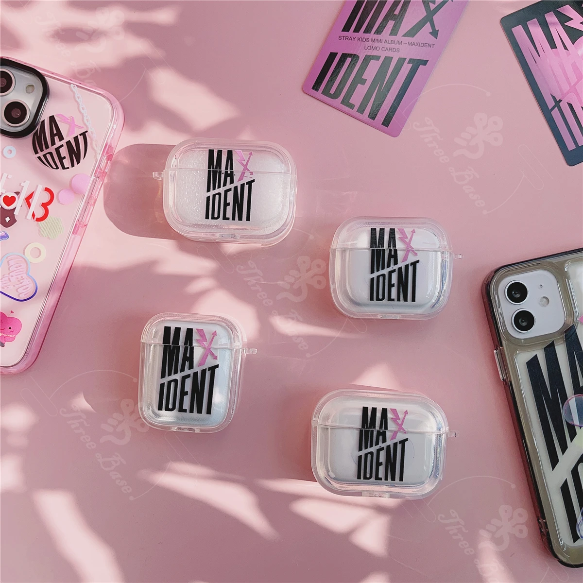 

Case For AirPods 3 Gen 2 pro2 MAXIDENT SKZ Portable ShockProof Protective Soft TPU Transparent Cover