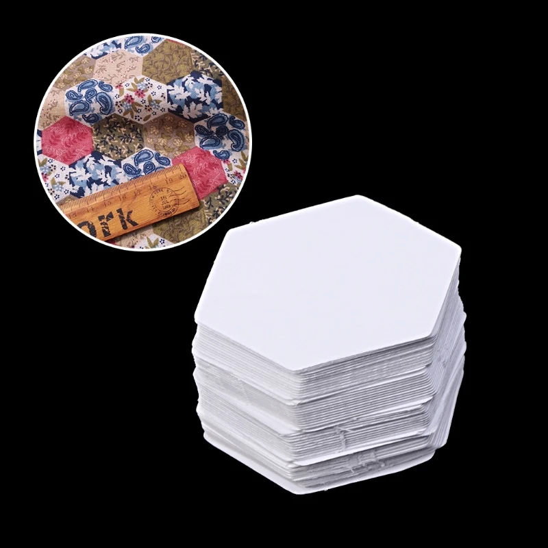 

Hexagon Templates Set of 100 DIY Patchwork Sewing Crafts Supplies Tool for Mother'Day Mother Grandmother Handmade Supply