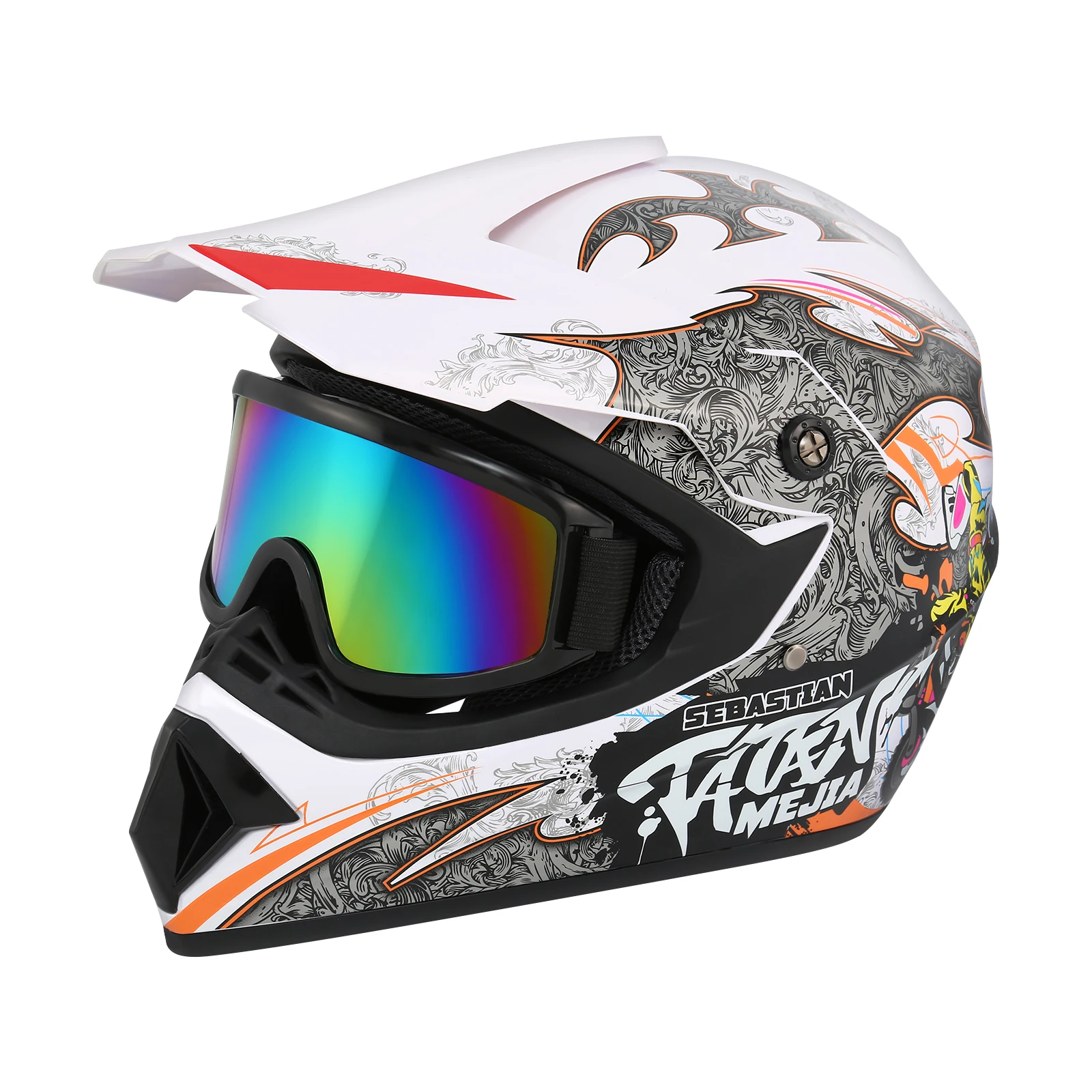 Unisex Four Seasons Adult Youth Helmet Motorcycle Full Face Offroad Dirt Bike