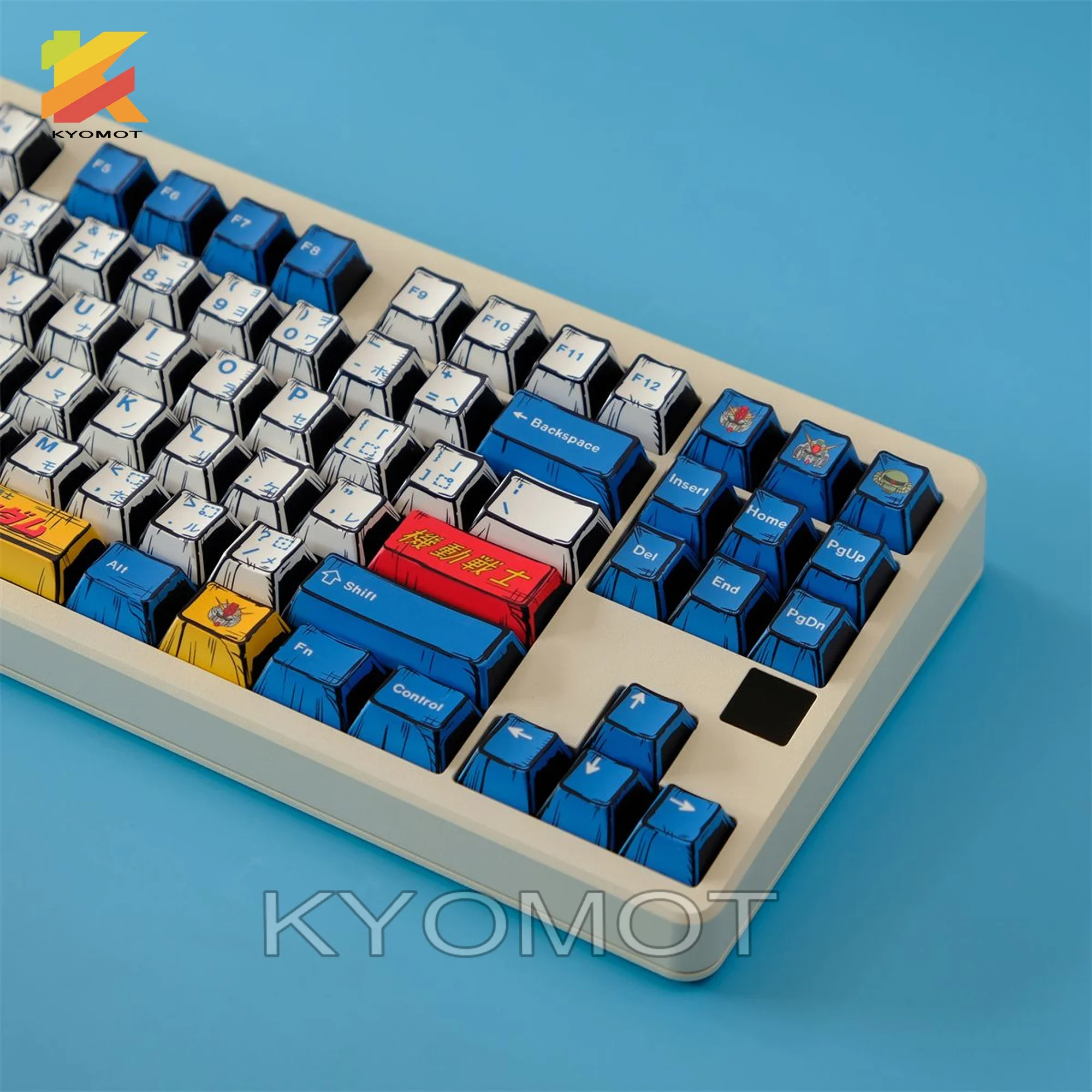 KYOMOT 148 клавиш в стиле комиксов Gundamed Keycap Cherry Profile PBT Dye Sub Anime Game Keycap для DIY MX Switches Механическая клавиатура (art.: 3920cb87e54cb) - 3920cb87e54cb