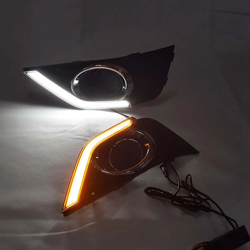 Подходит для Honda BR-V BRV 2015-2017 светодиодный DRL передний бампер противотуманные фары