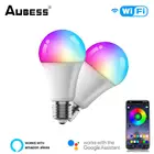 Умная лампа Aubess Siri с голосовым управлением, 9 Вт, RGB, с регулируемой яркостью, E27, B22, светодиодная волшебная лампа с Wi-Fi, умная лампа с функцией Alexa, Google Home, IFTTT