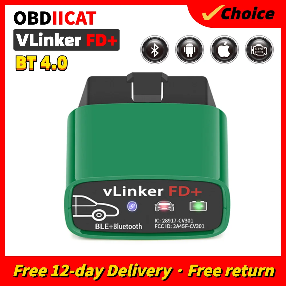 Хит продаж автомобильный диагностический сканер Vgate vLinker FD + ELM327 BT 4 0/3 0 OBD 2 J2534 ELM 327