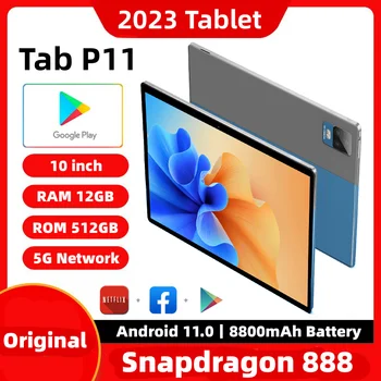 2023 Original Tab P11 Pro Tablet 10 Inch Snapdragon 888 Tablete Android 11.0 Google Play 5G Global Version Dual Sim 5G Tablet