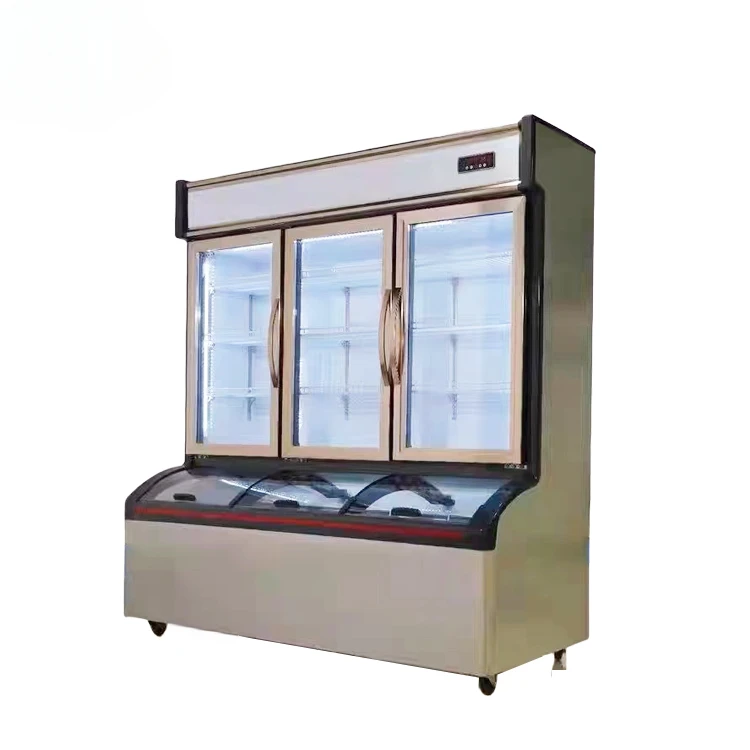 Коммерческая витрина с морозильной камерой супермаркет круглосуточный магазин