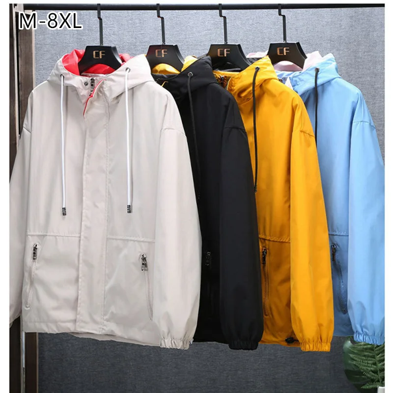 

Cargo Jackets Men Cool Spring Autumn Windbreaker Boys Plus Size 7XL 8XL 6XL Japanese Streetwear Hoodie Bomber Yellow Coats