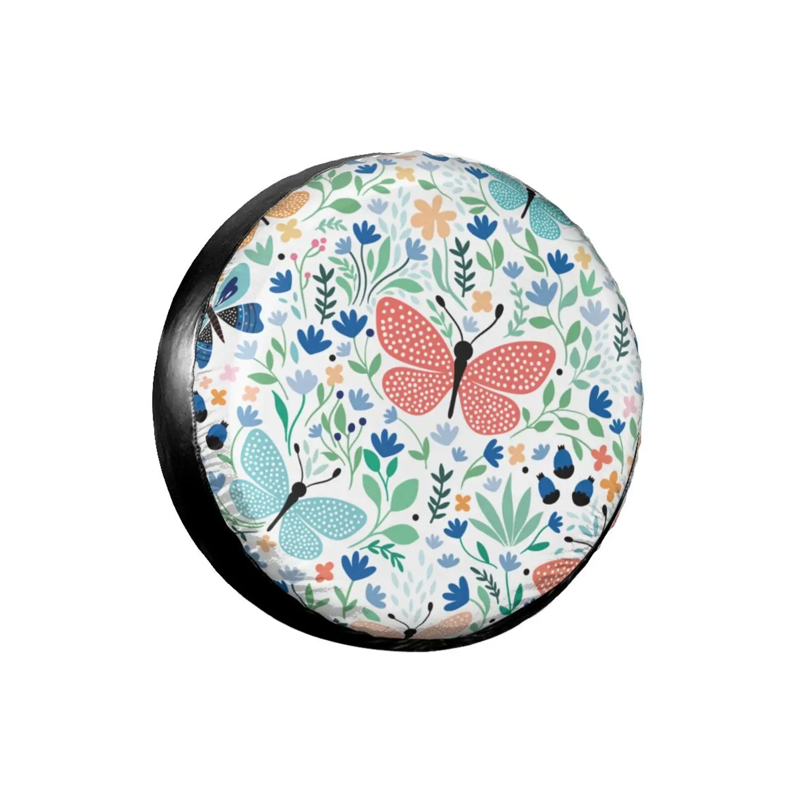 

3D Butterfly Spare Tire Cover Waterproof Dustproof Sun Wheel Tire Cover For Jeep, Trailer, RV, SUV Vehicle Anime Tire Cover