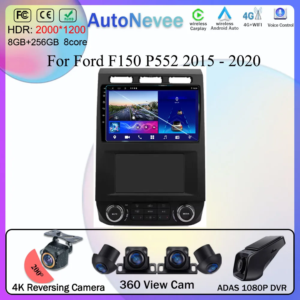 Carplay Android для Ford F150 P552 2015-2020 авто радио мультимедийный плеер GPS-навигация