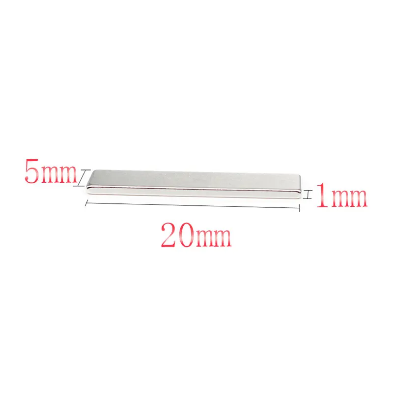 

20/50/100/150/200/300/500PCS 20x5x1 mm Block Rare Earth Neodymium Magnet N35 Rectangular Strong Powerful Magnets 20x5x1mm 20*5*1
