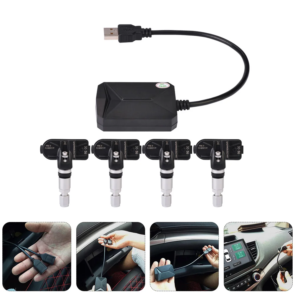 

1 Set Efficient Durable Convenient Tire Pressure Monitor Tire Monitoring Pressure Sensor