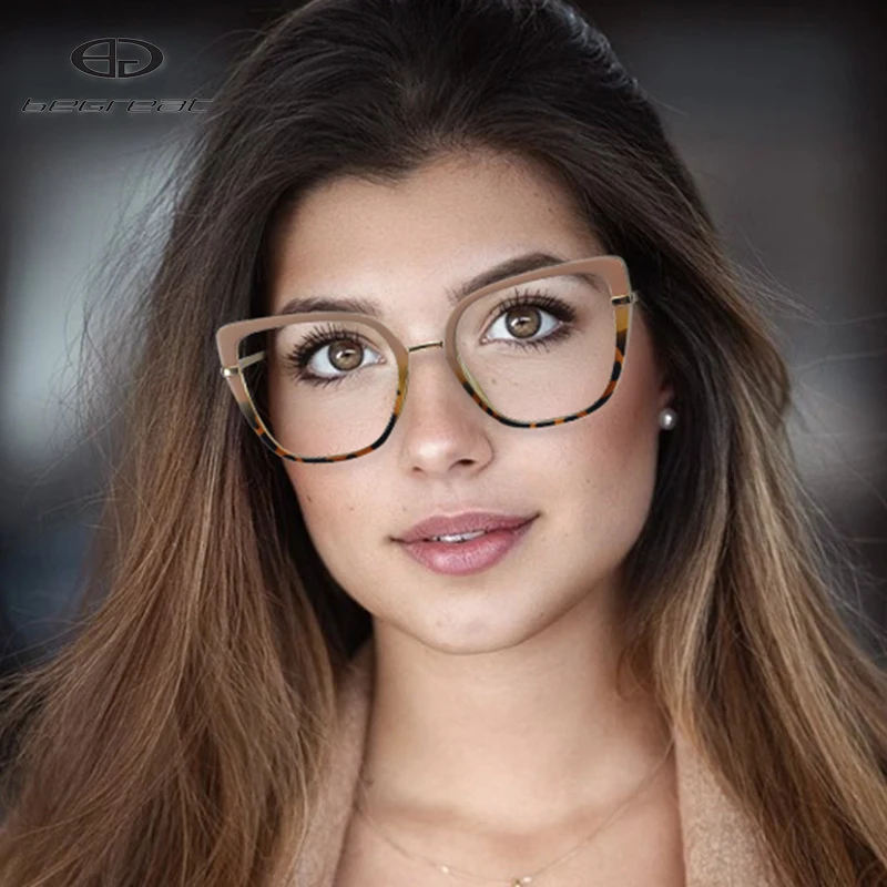 

BEGREAT Classic Cat Glasses Oversize Square Women Optical Eye Frames Аправа для аптычных ачкоў Montura De Gafas ópticas