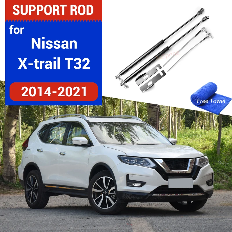 Car Hood Strut Bars for Nissan X-Trail Rogue 2013 2014 2015 2016 2017 2018 2019 T32 Spring Hydraulic Rod Support Accessories
