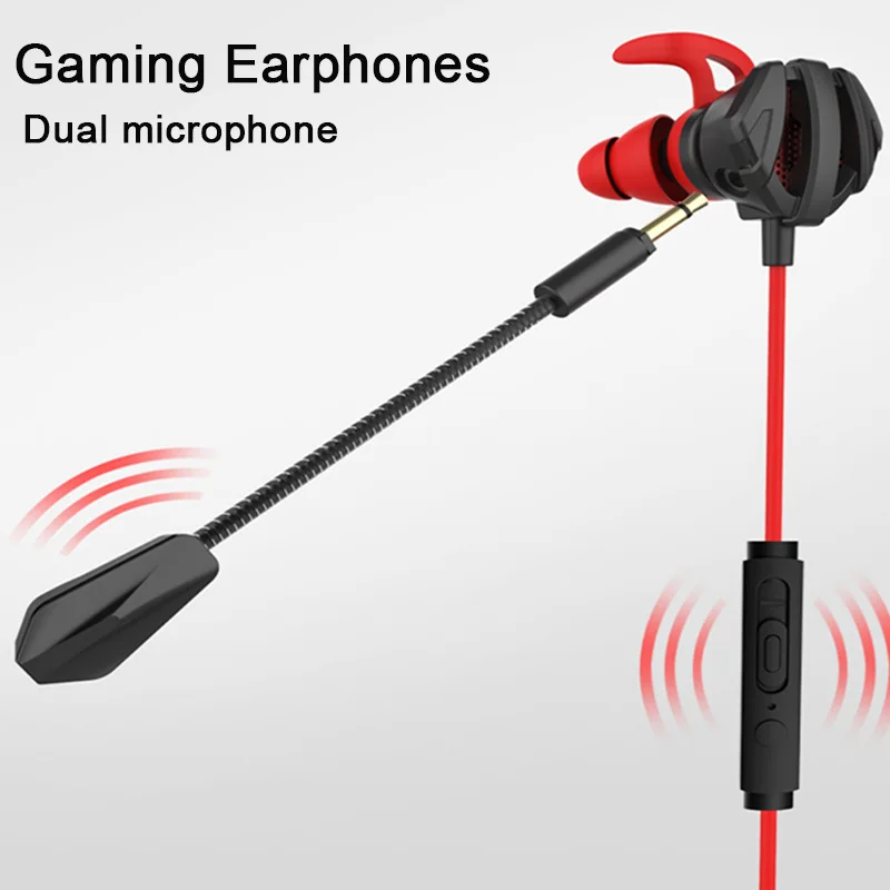 

Wired Headphones Stereo Bass Gamer Earphones Gaming Earphone with Microphone Sweatproof Sports Haedset for Mobile Phone Computer