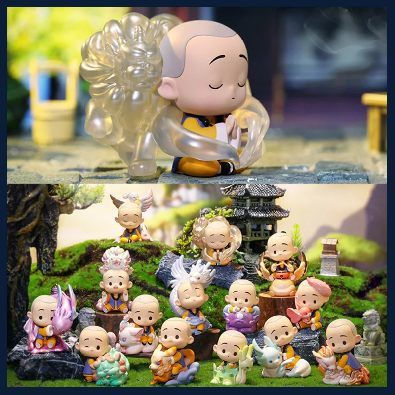 

POPMART One Zen Little Monk Zen In Mountain and Sea Series Kawaii Mystery Box Toys Doll Anime Figure Ornaments Gift Collection