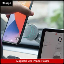 Tesla Model 3 Y Magnetic Car Phone Holder Accessoires For iPhone12/13 Samsung Huawei Xiaomi Magnet Mount Mobile Cell Phone Stand