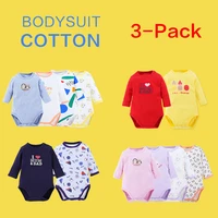 3pcs baby clothes cotton bodysuit unisex long sleeve overall infant boy girl clothing kids jumpsuit baby spring autumn pajamas