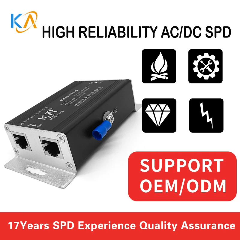 

Ka05J8H-2 2-Way Gigabit Network Signal Arrester Switch For Two Gigabit Network Line Arresters