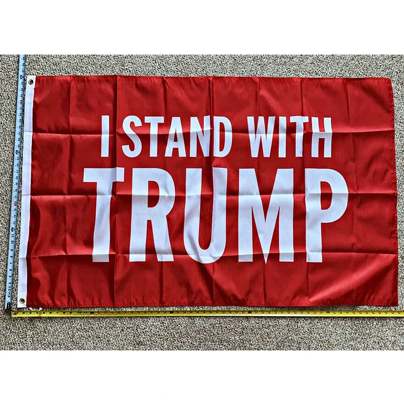 

Donald Trump Flag FREE SHIPPING I Stand With Trump 2024 Don Jr Ivanka I Stand Red 2024 Poster 3x5' yhx0438