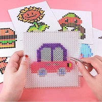 2 6mm hama beads with pegboards ironing paper fuse beads craft kit for kids