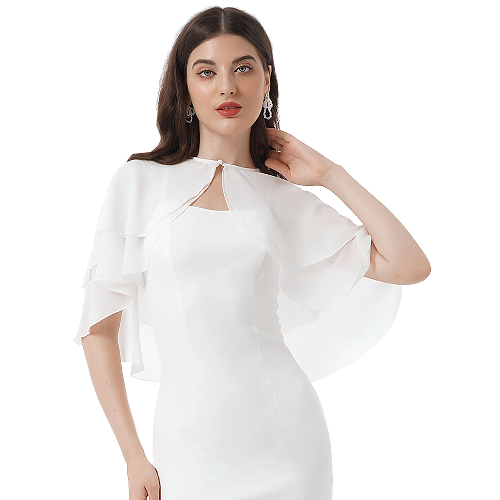 Женская элегантная летняя накидка женская мягкая шифоновая Свадебная шерстяная