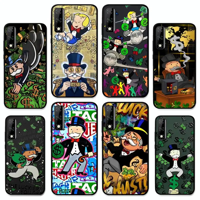 

Cartoon Luxury Dollar MonopolyS Phone Case for Huawei Y 6 9 7 5 8s prime 2019 2018 enjoy 7 plus