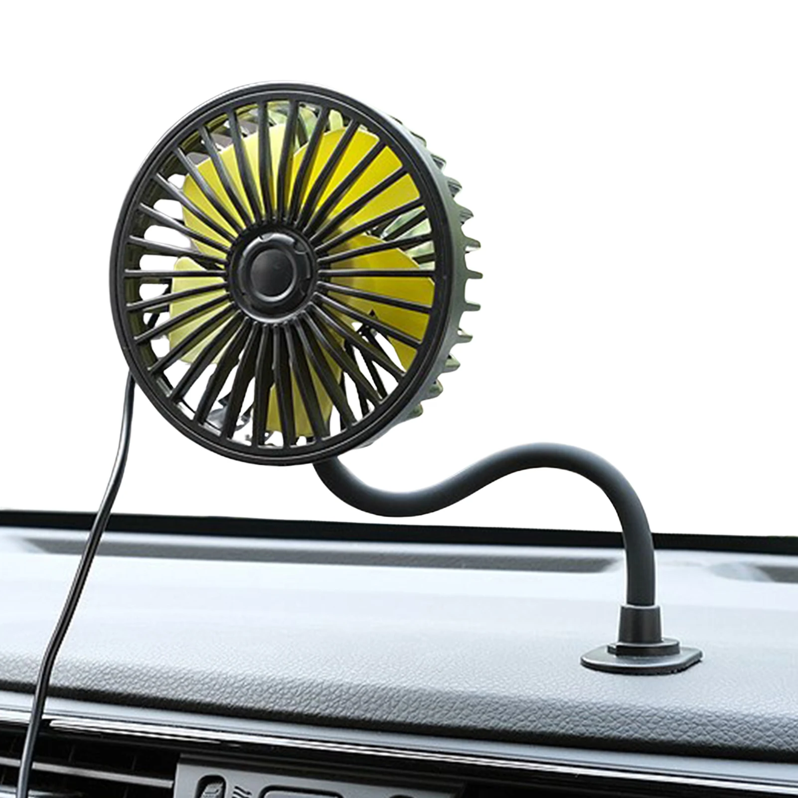 

Портативный автомобильный вентилятор, USB-вентилятор на задние сиденья, 3 скорости, с 5 лопастями вентилятора, вращение на 360 градусов