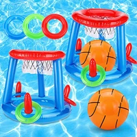 outdoor fun sport ball pool ring toss games floating set summer water toys iatable basketball for family party swimming pool