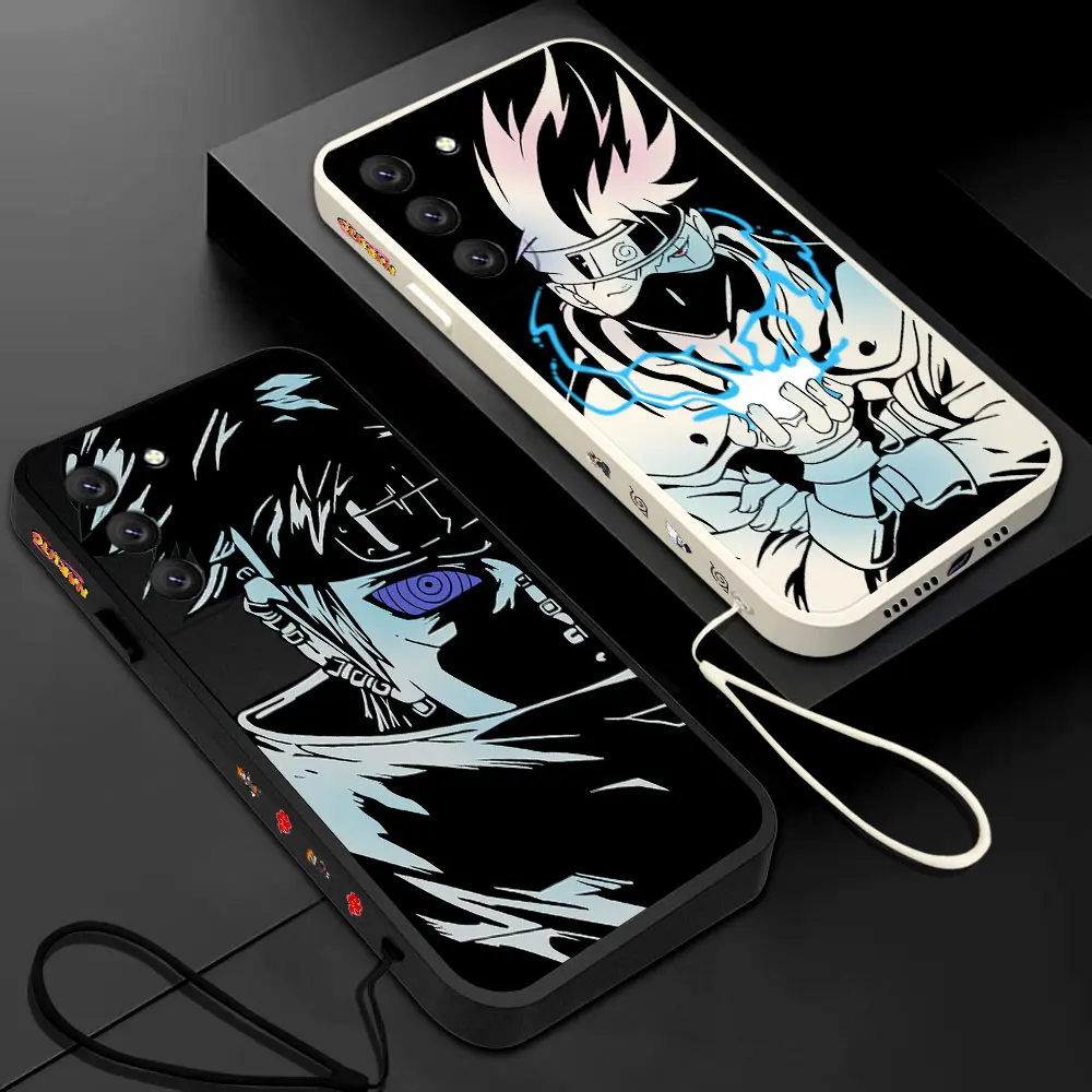 

Narutos Nagatos Kakashies Phone Case For Samsung Galaxy S23 S22 S21 S20 Ultra FE S10 4G S9 S10E Note 20 10 9 Plus With Lanyard