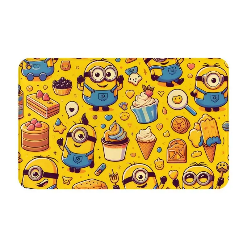 Коврик для двери с изображением миньонов на заказ нескользящий коврик кухни и