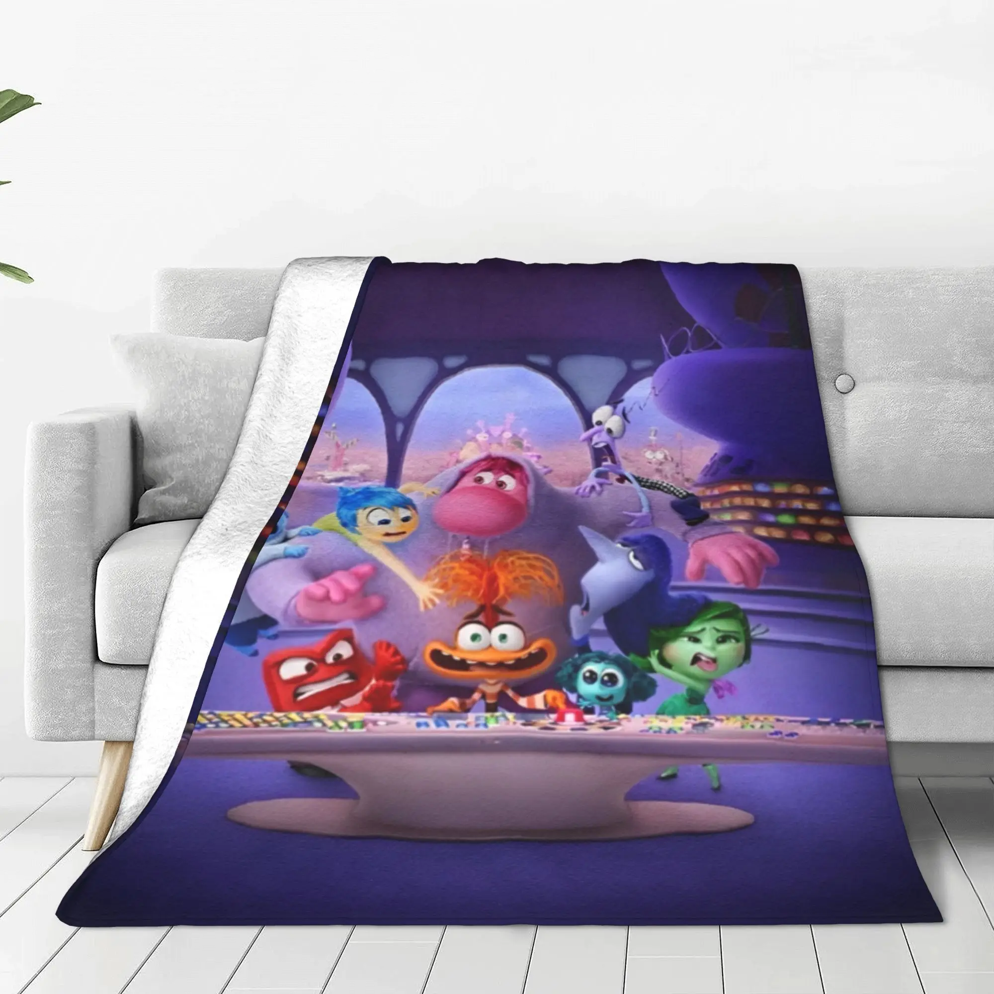 Фланелевое одеяло Inside Out Emotions Group с героями мультфильмов аниме тревога креативные