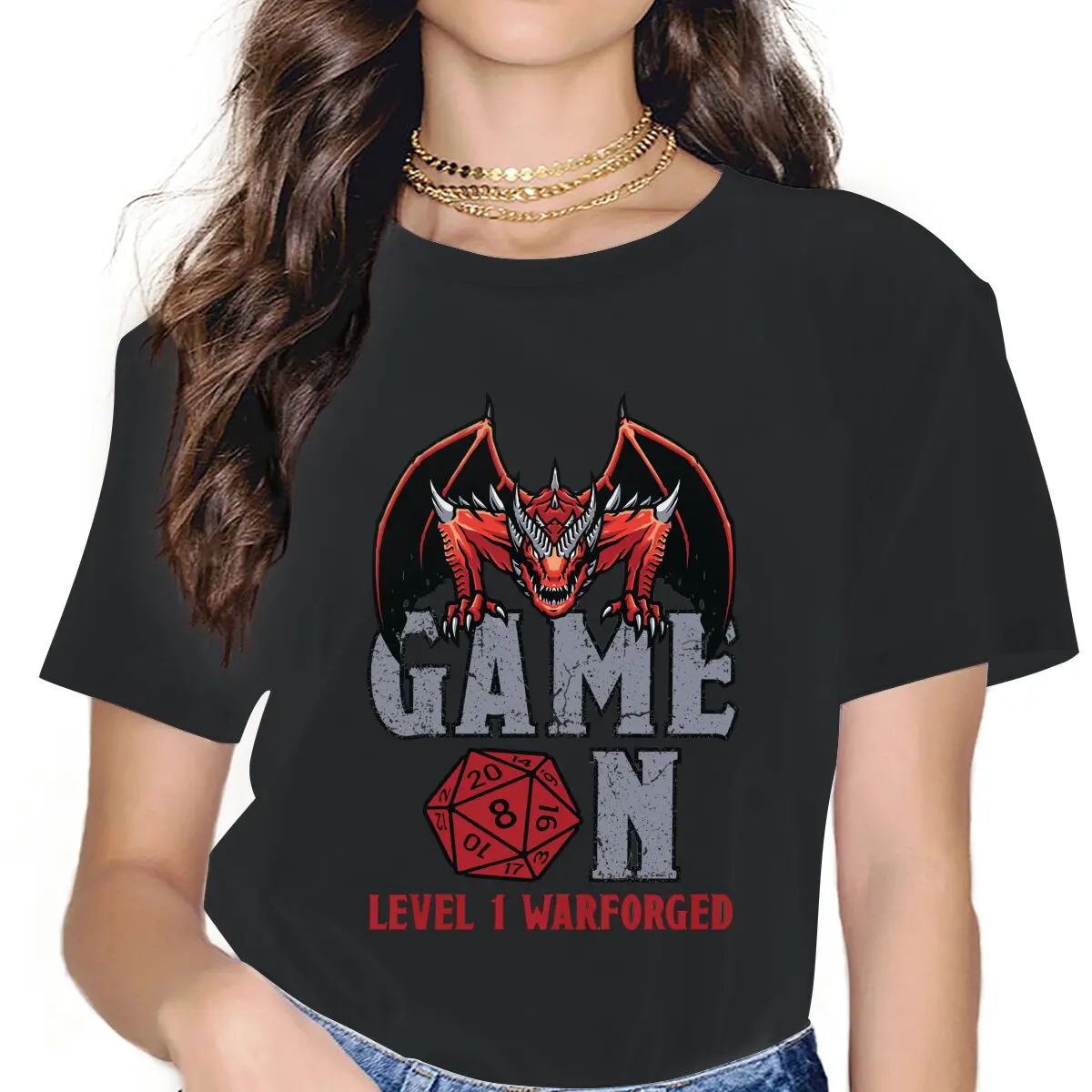 

Милые женские футболки Game On Kawaii для девочек DnD 5XL Blusas Harajuku повседневные винтажные Топы с коротким рукавом