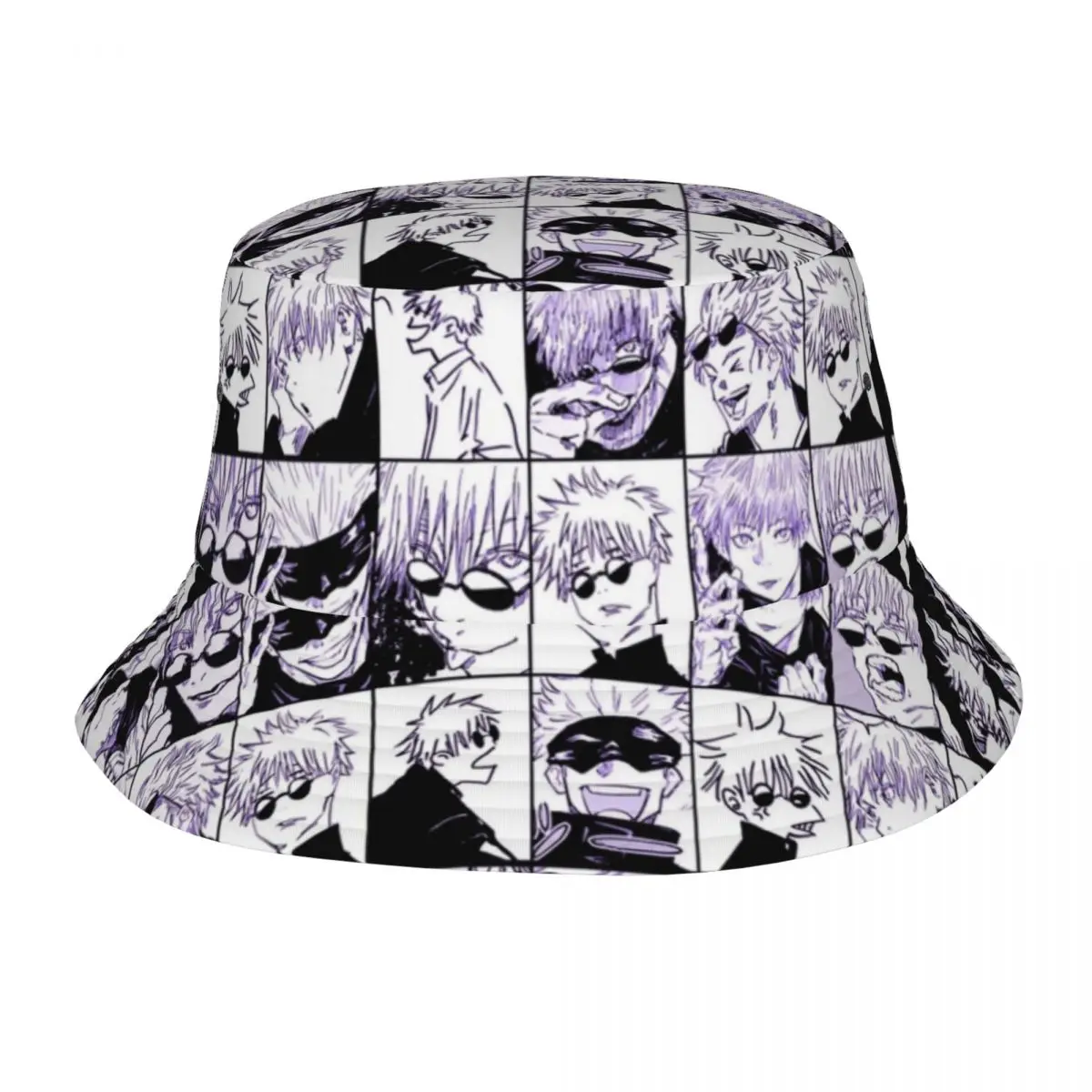

Women Men Bob Hat Gojo Satoru Manga Collage Headwear Outdoor Fisherman Hats Anime Jujutsu Kaisen Panama Hat Birthday Gift Idea