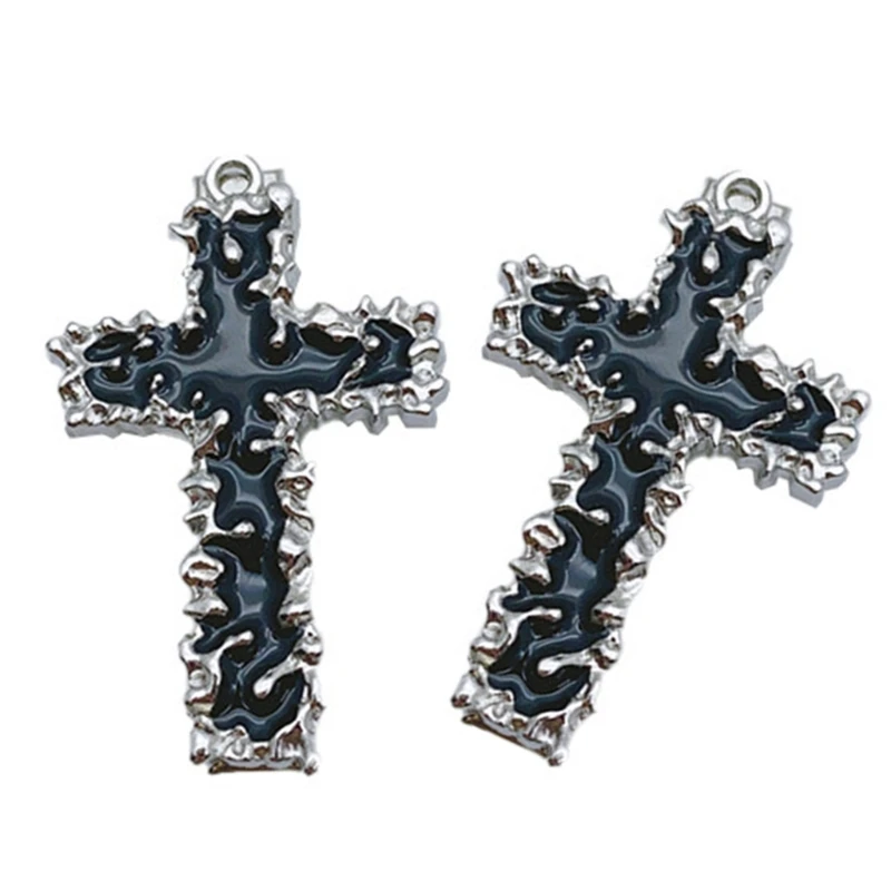 Заколка для волос в стиле готический панк-крест хип-хоп модные металлические