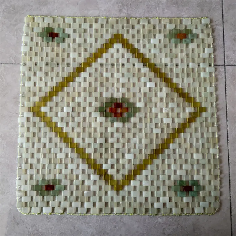 

Natural Jade Stone Cooling Summer Pillow Cover Chair Seat Massage Pad Square Breathable Jade Therapy Mat For Home Office Car