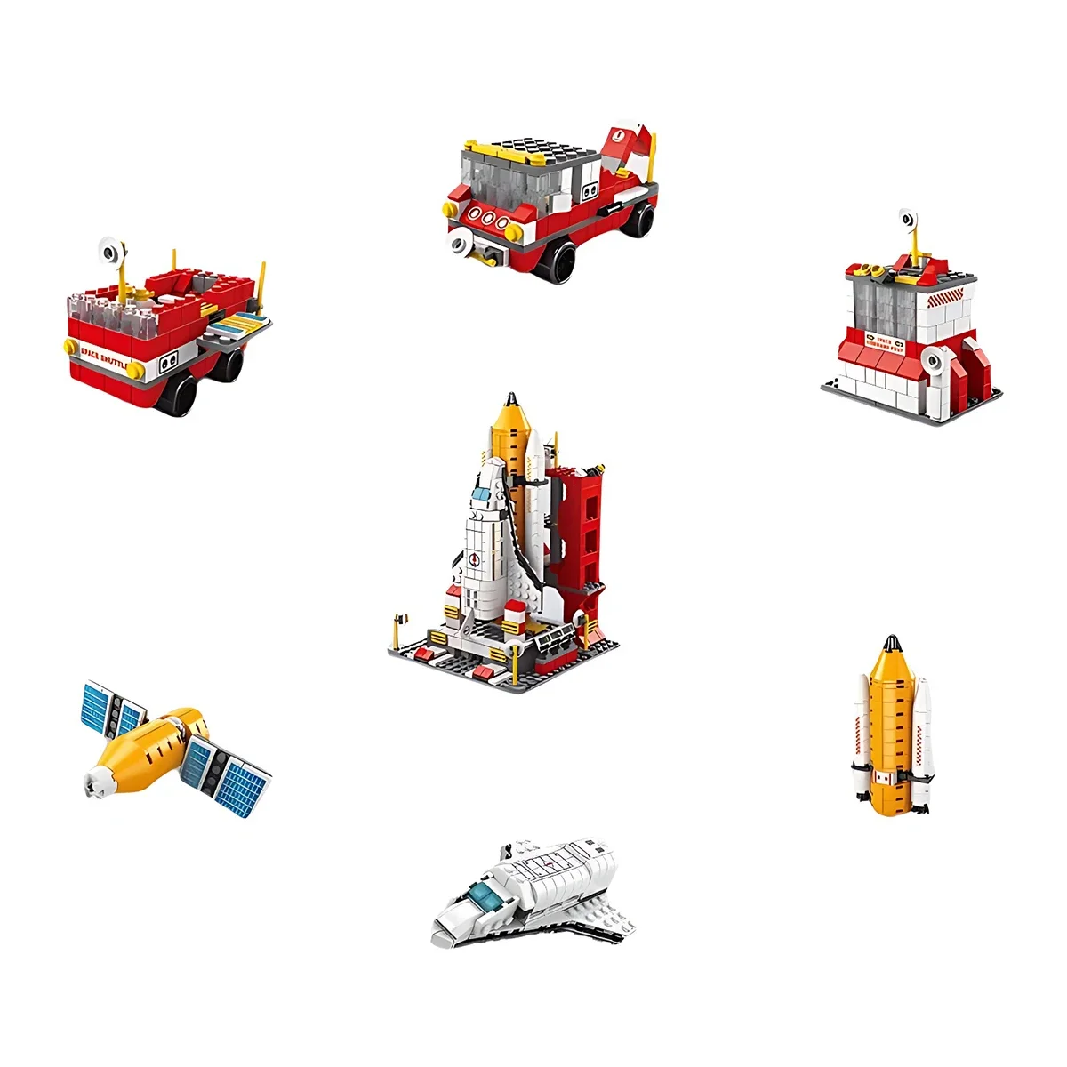 1000 шт. 6 в 1 космический корабль ракетная пусковая башня модель космического