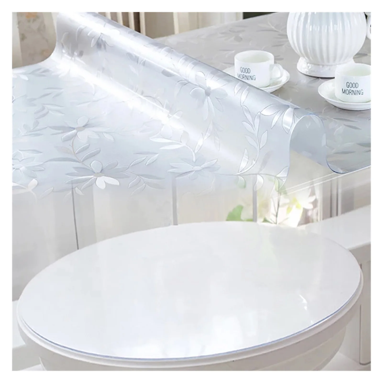 

Водонепроницаемая ПВХ скатерть, Мягкая прозрачная скатерть, стекловидная, маслостойкая, для кухни, обеденного стола, покрытие для прямоуго...