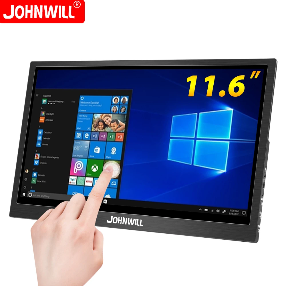 Portable Monitor Touch Screen 11.6 inch 1366X768 USB C HDMI-Compatible Gaming Display for Laptop PC Android Xbox PS4