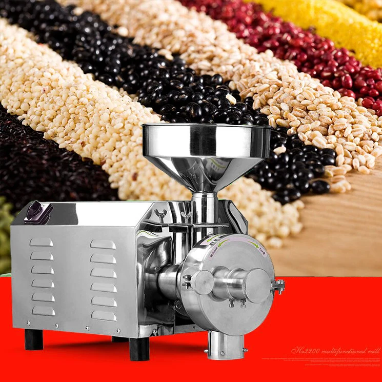 

Stainless Steel Chili Powder Soya Bean Nut Coffee Spice Grinding Electric Herb Turmeric Almond Grain Mill