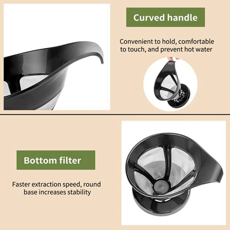 Капельница для кофе фильтр на 2-4 чашки многоразовый конусный медленная
