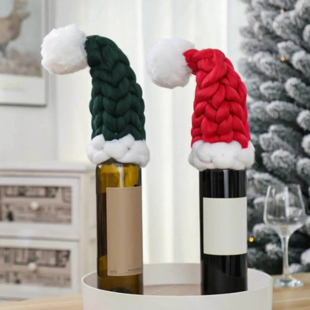 Рождественское украшение для бутылок вина праздничные рождественские чехлы