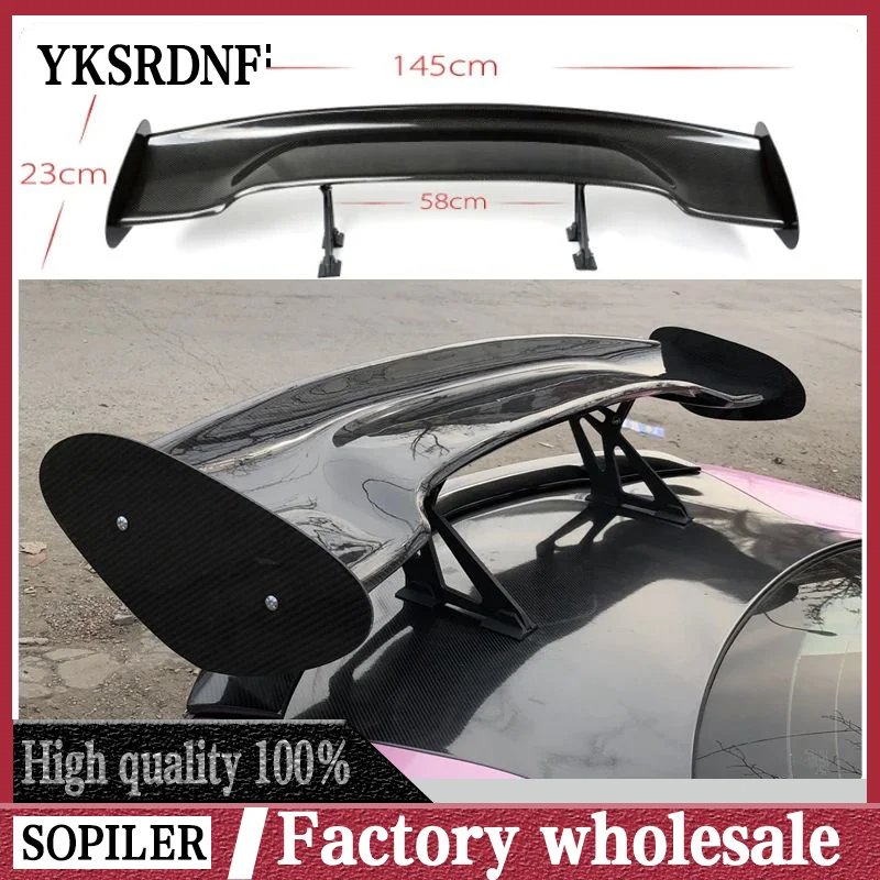 

Спойлер GT из углеродного волокна, универсальный спойлер Для Седана для Hyundai, Honda, Toyota, Chevrolet, Nissan, Mitsubishi, Lancer 2014-2018