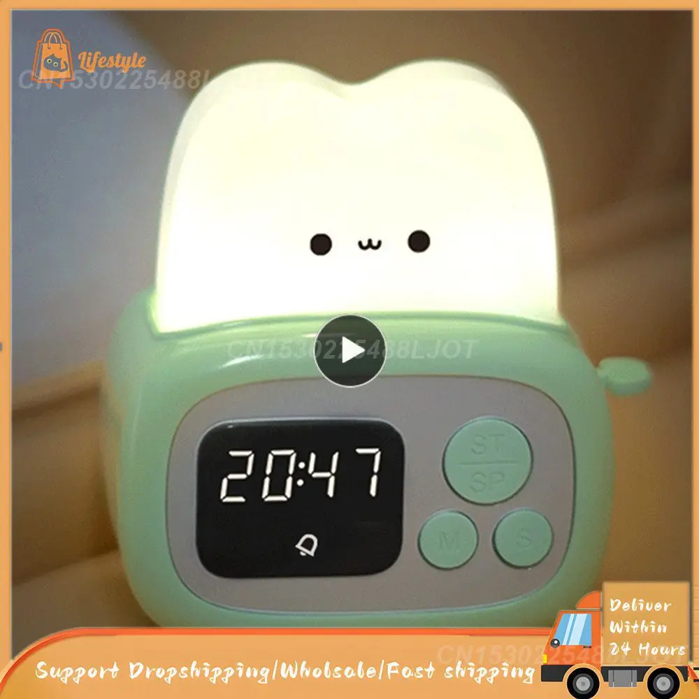 Cute Alarm Clock 800mah The New Childrens Alarm Clock Bell Get Up Timer Alarm Clock Chargeable